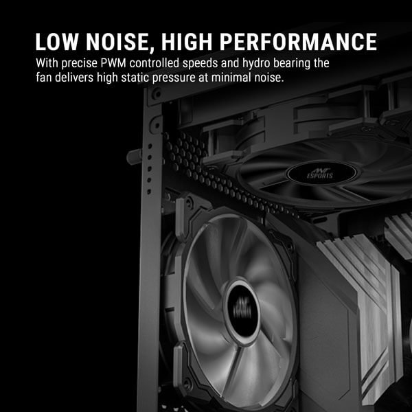 Ant Esports Darkflow Black Cabinet Fan, Triple Pack